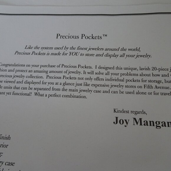 Joy Mangano Jewelry Organizer/Storage Set of 3 Chests NEW Precious Pockets - Picture 10 of 15